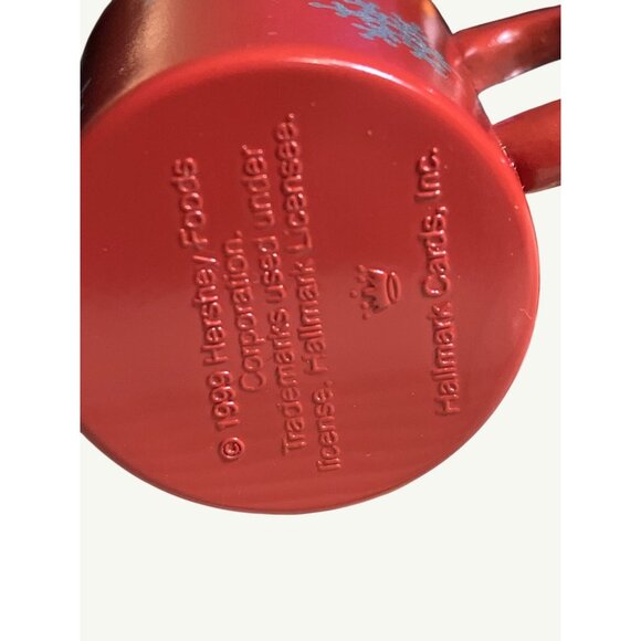 Hallmark Keepsake Ornament 1999 Cocoa Break Hershey's Syrup Mug With Penguin - Picture 8 of 10